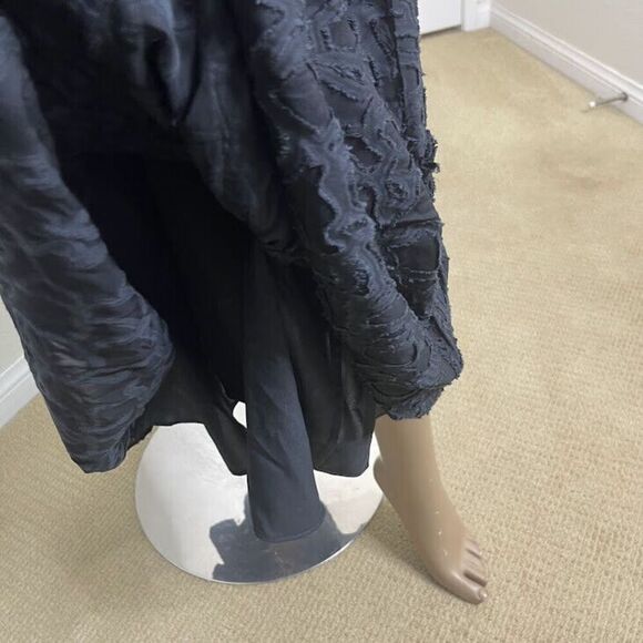 Club Monaco Dress Size 2 Tank Maxi Long Jacquard Woven Black Sleeveless Smocked - Picture 11 of 14